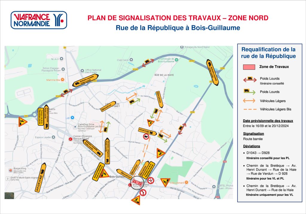 thumbnail of Rue de la République BOIS-GUILLAUME – Plan de signalisation des travaux – Zone Nord