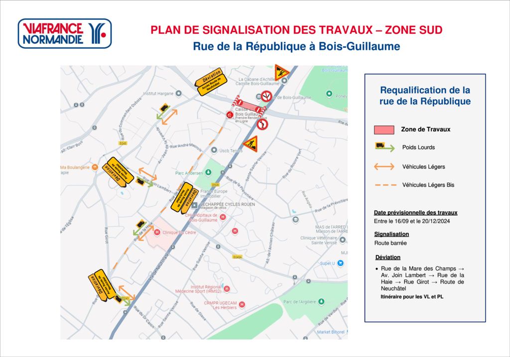 thumbnail of Rue de la République BOIS-GUILLAUME – Plan de signalisation des travaux – Zone Sud